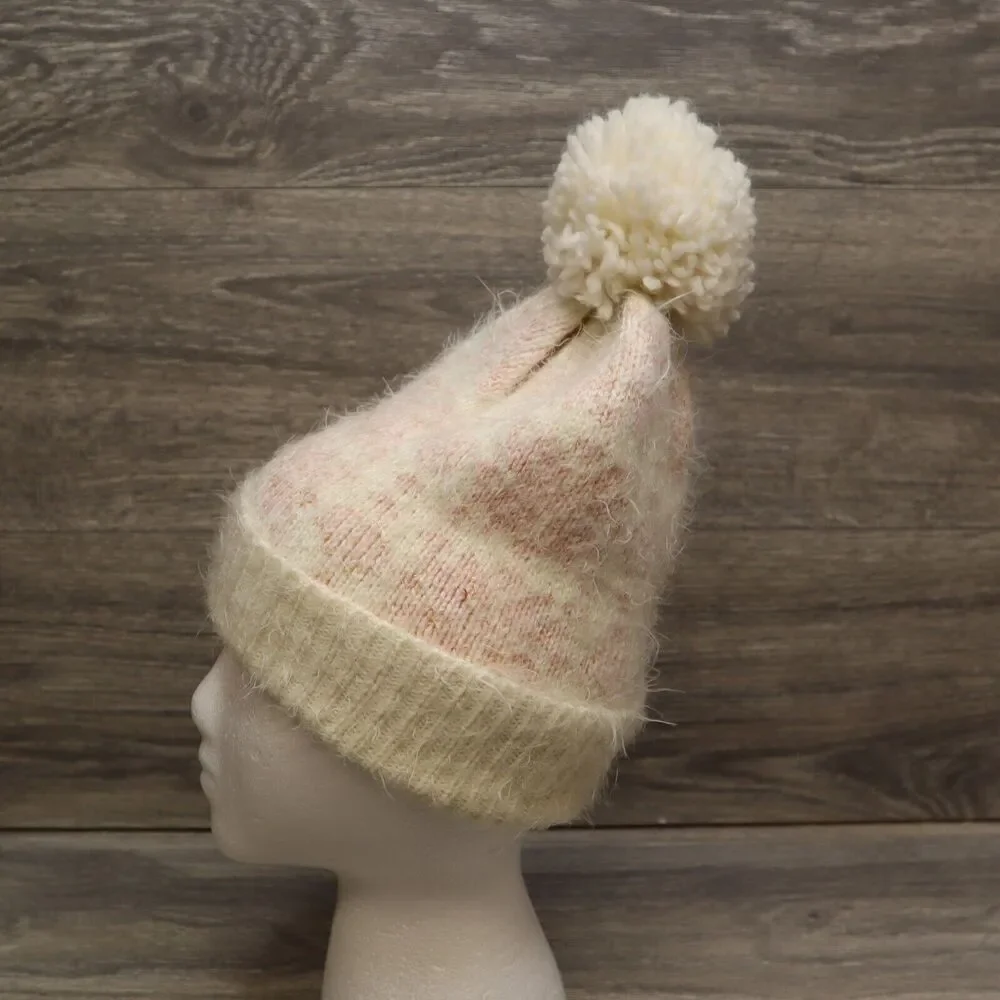 Gold Medal International Beanie Stocking Cap Pom Pom Hat Womens One Size Ivory